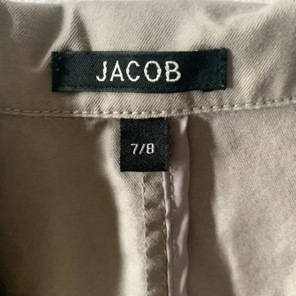 Jacob Jacket Blazer Cropped Grey Ruched Panels+Sleeves Unlined  Size 6-7/8 - Picture 4 of 5